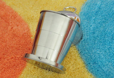 75/140/240 мл Гъвкава сгъваема чаша от неръждаема стомана Ourdoor Travel Къмпинг чаша с ключодържател Преносима сгъваема чаша за напитки