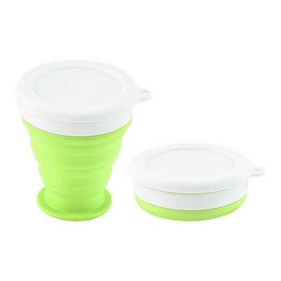 2022 Сгъваема чаша Сгъваема сгъваема телескопична силиконова бутилка за вода Пътуване на открито Детски чаши Чаши за съдове Кана за пиене на вода