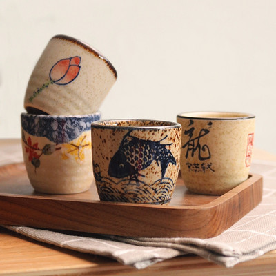 Set de sake de ceașcă de vin alb antic din ceramică în stil japonez ceașcă de cafea retro ceașcă de vin ceașcă clasică shochu