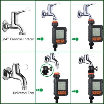 Градина Автоматичен таймер за поливане Цифров дисплей Контролер Електромагнитен клапан Маркуч Кран Спринклерна система Напояване за оранжерия