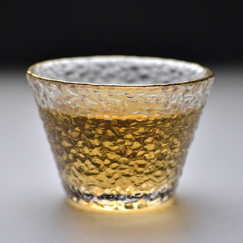 Χρυσό ποτήρι φλιτζάνι τσαγιού με Glod Rim Αραβικό φλιτζάνι καφέ Ιαπωνικού στυλ Kung Fu Green Puer Φλιτζάνια τσαγιού κινέζικο μπολ τσαγιού Σετ τσαγιού