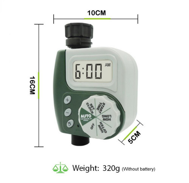 Temporizator de robinet cu furtun digital programabil, acționat cu baterie Sistem automat de stropire pentru udare Controler inteligent de irigare