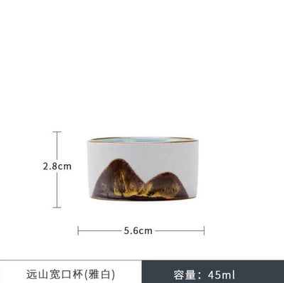 Rankų darbo keraminis arbatos puodelis kinų indai Maži kokybiški arbatos rinkiniai Master Arbatos puodeliai Retro kavos puodelio puodelis 50/55 ml