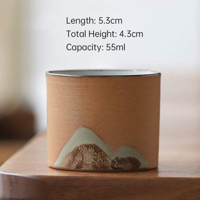 Rankų darbo keraminis arbatos puodelis kinų indai Maži kokybiški arbatos rinkiniai Master Arbatos puodeliai Retro kavos puodelio puodelis 50/55 ml