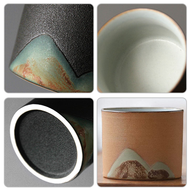 Rankų darbo keraminis arbatos puodelis kinų indai Maži kokybiški arbatos rinkiniai Master Arbatos puodeliai Retro kavos puodelio puodelis 50/55 ml