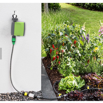Bluetooth-съвместим таймер за поливане Машина за синхронизиране на напояване Сензор за температура и влажност на почвата Предавател Външен