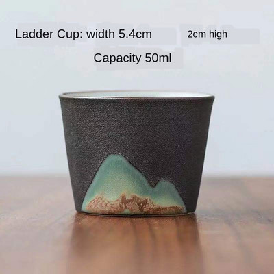 Ceașă de ceai Zen pictată manual, realizată manual în stil retro chinezesc, ceașcă maestru din gresie, set de ceai Kung Fu din ceramică, ceașcă din ceramică, cești mici