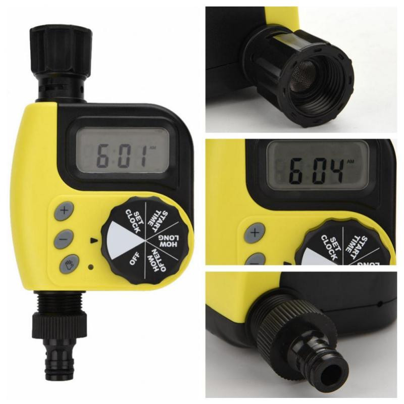 G3/4 automatikus kerti öntözés időzítő vezérlőszelep LCD digitális intelligens öntözés időzítő vezérlő esőkésleltető funkcióval