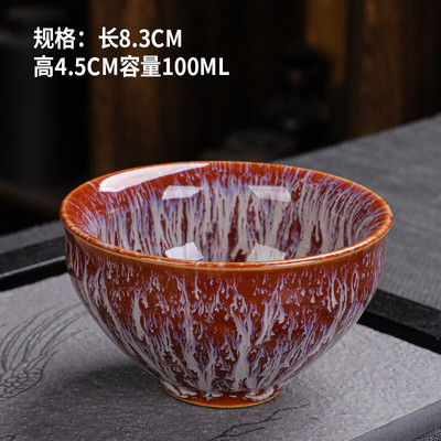 1 DB kerámia teáscsésze kemence csere Kína Temmoku máz porcelán kung fu csészék Fazekas ital edények Evőeszközök vizes bögre ajándék nagykereskedés