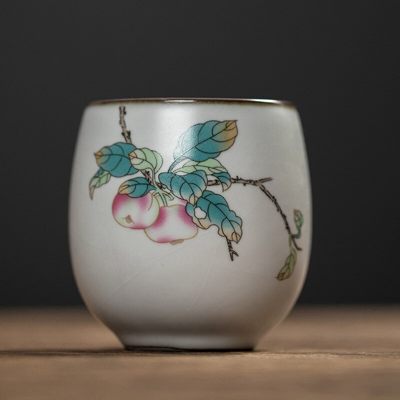 1db/3db Kínai kerámia teáscsésze fehér porcelán Kung Fu csésze Fazekas fogantyúval Italkészlet Boros kávés bögre teáscsésze nagykereskedés