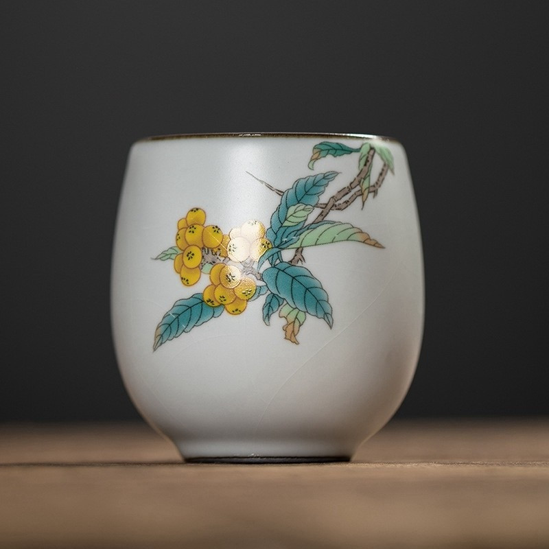 1db/3db Kínai kerámia teáscsésze fehér porcelán Kung Fu csésze Fazekas fogantyúval Italkészlet Boros kávés bögre teáscsésze nagykereskedés