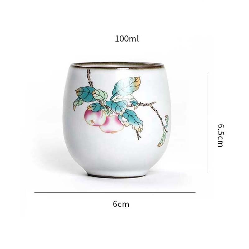1db/3db Kínai kerámia teáscsésze fehér porcelán Kung Fu csésze Fazekas fogantyúval Italkészlet Boros kávés bögre teáscsésze nagykereskedés