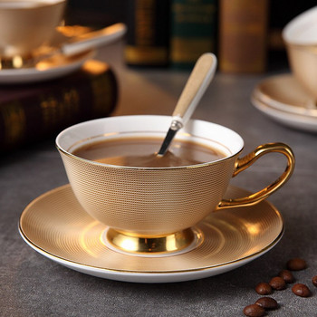 YeFine 200ml British Drinkware For Coffee High Grade Bone China Tea Cup and Saucer Set