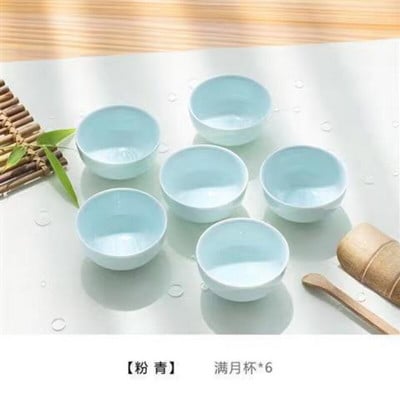 6 комплекта китайски керамични чаши рибни чаши синьо-бял чайник малка порцеланова купа за чай чаша за чай чайник аксесоари напитка Съдове за напитки