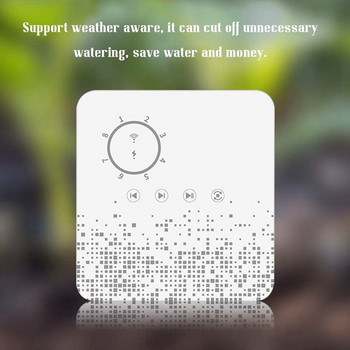 Tuya Wifi Sprinkler Controller Έξυπνος χρονοδιακόπτης άρδευσης 8 ζωνών Συσκευή αυτόματου ποτίσματος για κήπο