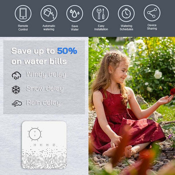 Tuya Wifi Sprinkler Controller Έξυπνος χρονοδιακόπτης άρδευσης 8 ζωνών Συσκευή αυτόματου ποτίσματος για κήπο