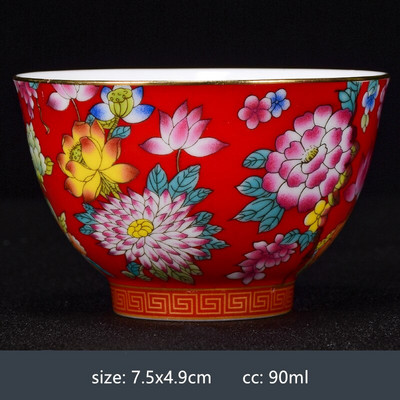 Ceașcă de ceai din porțelan chinezesc lucrat manual, cu model de dragon și Phoenix, ceașcă de ceai din ceramică, bol personal de ceai.