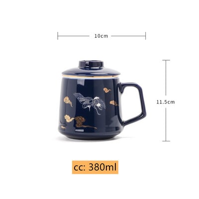 Kínai kerámia szűrős teafőző személyi speciális tea-vízelválasztó csésze Csúcsminőségű irodai fogantyúval, teáscsésze háztartási teáskészlet