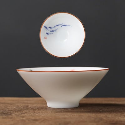 1 vnt. kiniškas keramikinis arbatos puodelis, rankomis dažytas gėlių ir paukščių puodelis Kelioninis arbatos dubuo Buitinis porcelianinis arbatos rinkinys Master Cup 60 ml