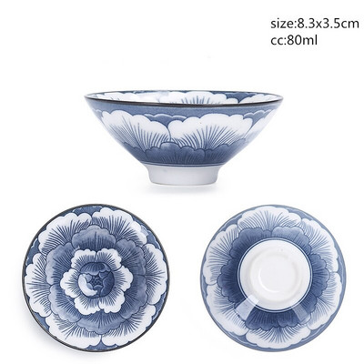 NLSLASI kiniškas keramikinis arbatos rinkinys arbatos rinkinys Mažas arbatos puodelis Vienas puodelis Mėlynos ir baltos spalvos porcelianinis puodelis asmeninis puodelis puodelis Master Cup