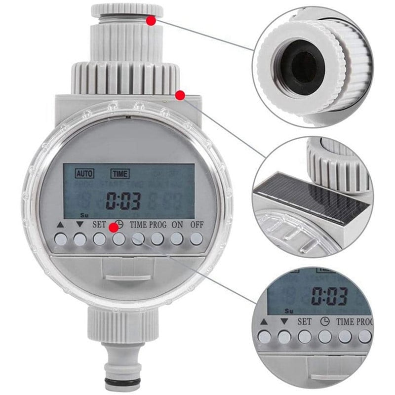 Neperšlampami skaitmeniniai automatiniai laistymo laistymo valdikliai Laikmačio sistema Saulės vandens laikmatis Namų sodo laistymo laikmatis