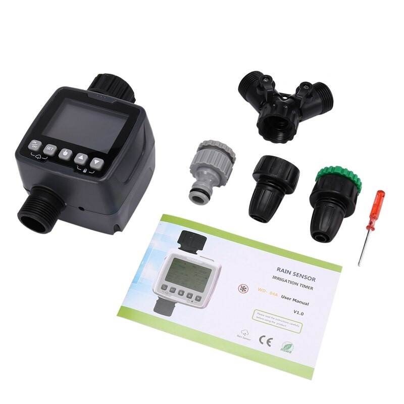 Automatinis vandens laikmatis, vandens purkštuvo laikmatis, lauko maišytuvui, lašeliniam laistymui, vejai