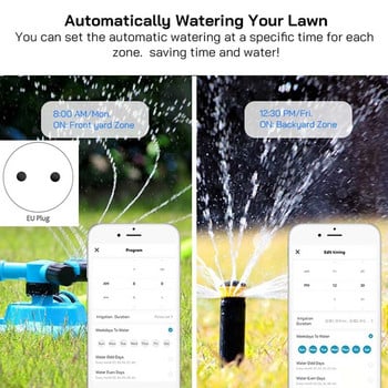 Tuya Wifi Sprinkler Controller Έξυπνος χρονοδιακόπτης άρδευσης 8 ζωνών Συσκευή αυτόματου ποτίσματος για κήπο