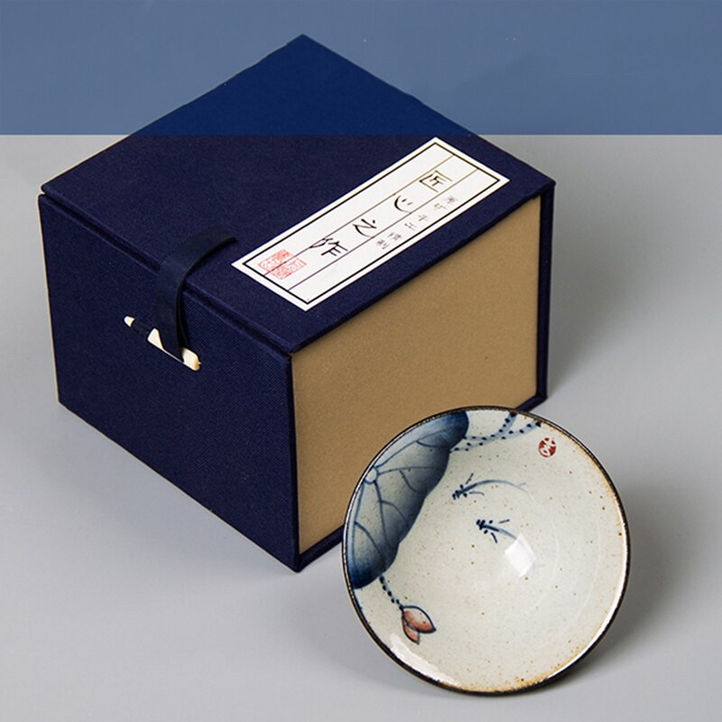 Cerneală chinezească în stil pictură ceramică cești de vin set de ceai de piersici cești de ceai pălărie castron pentru ceai ceremonie de pește auriu căni de cafea cu lotus