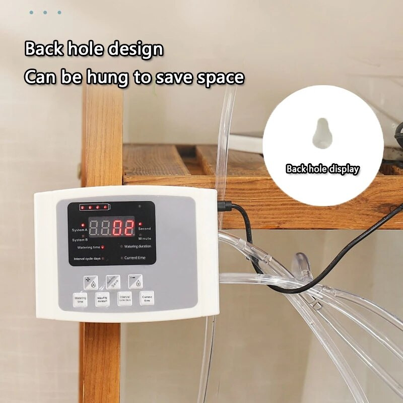 Dispozitiv de irigare prin picurare a grădinii Controler cu pompă dublă Sistem de temporizare Dispozitiv de udare automat inteligent cu energie solară pentru plante