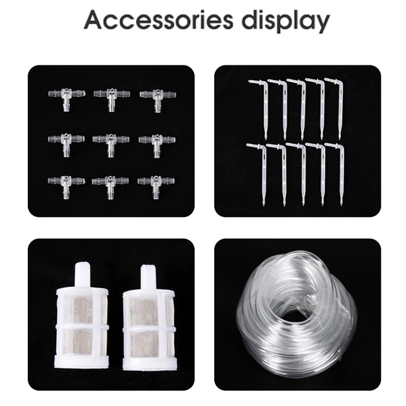 Dispozitiv de irigare prin picurare a grădinii Controler cu pompă dublă Sistem de temporizare Dispozitiv de udare automat inteligent cu energie solară pentru plante