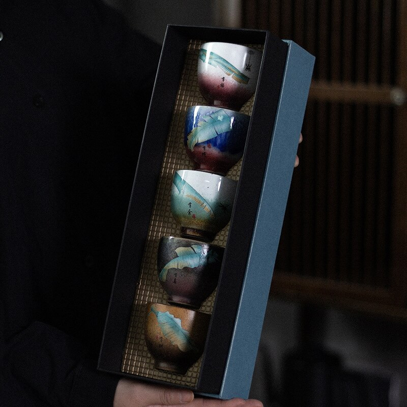 Ceașă de ceai Kung Fu Cuptor ceașcă de ceai ceașcă de ceai o singură ceașcă de ceai 5 set cadou Cadou de mână ceașcă mare maestru Cești de ceai din ceramică costum pentru ceai de ceai