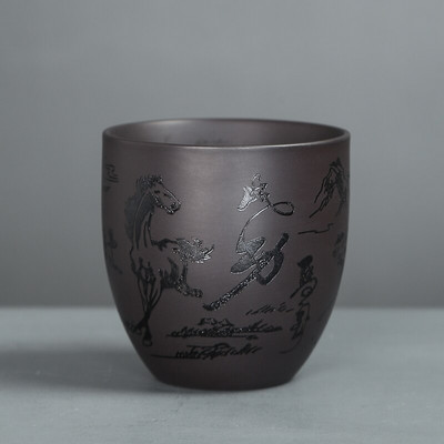 Tradicinis purpurinis molinis arbatos puodelis Kavos puodelis Biuras su rankena arbatos puodeliu Individualizuotos buitinės arbatos rinkiniai Boutique asmeninis vienas puodelis