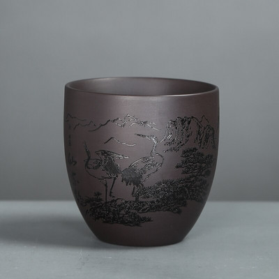 Tradicinis purpurinis molinis arbatos puodelis Kavos puodelis Biuras su rankena arbatos puodeliu Individualizuotos buitinės arbatos rinkiniai Boutique asmeninis vienas puodelis