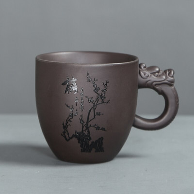 Tradicinis purpurinis molinis arbatos puodelis Kavos puodelis Biuras su rankena arbatos puodeliu Individualizuotos buitinės arbatos rinkiniai Boutique asmeninis vienas puodelis