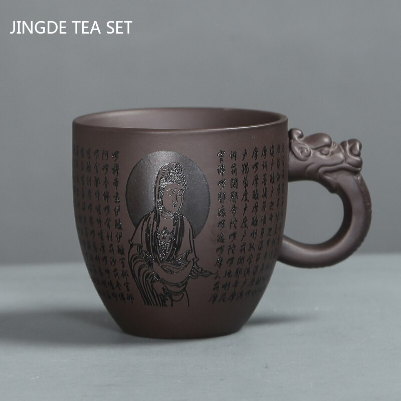 Tradicinis purpurinis molinis arbatos puodelis Kavos puodelis Biuras su rankena arbatos puodeliu Individualizuotos buitinės arbatos rinkiniai Boutique asmeninis vienas puodelis