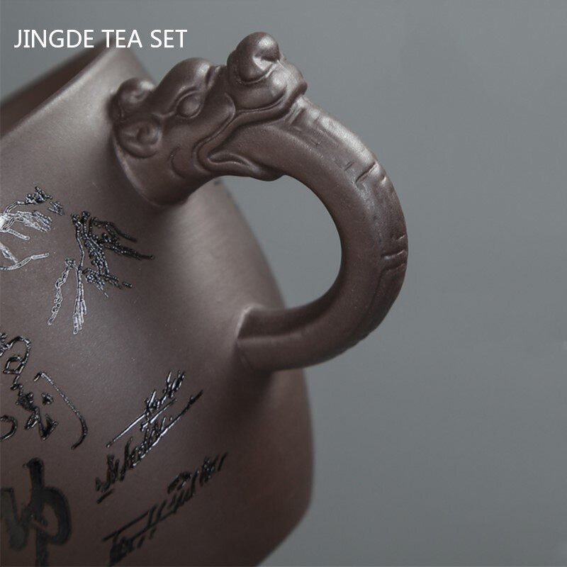 Tradicinis purpurinis molinis arbatos puodelis Kavos puodelis Biuras su rankena arbatos puodeliu Individualizuotos buitinės arbatos rinkiniai Boutique asmeninis vienas puodelis