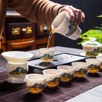 Boutique Suet Jade Ceramics Φλυτζάνι τσαγιού Travel Meditation Cup Personal Tea Bowl Χειροποίητο σετ τσαγιού Αξεσουάρ Pu\'er Master Cup