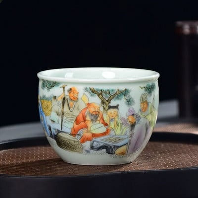 Ceașcă de ceai cu model de dragon din ceramică chinezească, email de uz casnic, măiestrie, ceașcă de ceai personală, o singură ceașcă, accesorii pentru set de ceai