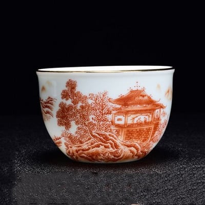 Ceașcă de ceai cu model de dragon din ceramică chinezească, email de uz casnic, măiestrie, ceașcă de ceai personală, o singură ceașcă, accesorii pentru set de ceai