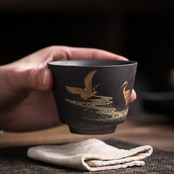 Χειροποίητο Κεραμικό φλιτζάνι ιαπωνικού στιλ σε φούρνο 4 υπολογιστών Σετ Master Cup Personal Cup Φλιτζάνι μεγάλου μεγέθους Κουτί δώρου για φλιτζάνι τσαγιού Φλιτζάνια τσαγιού