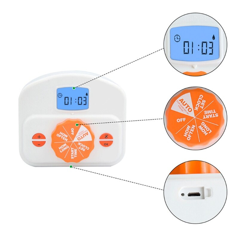 Temporizator inteligent pentru irigare prin picurare pentru grădină, furtun automat pentru stropire, robinet, temporizator de apă, grădină, curte, gazon, seră, dispozitiv de udare, plante