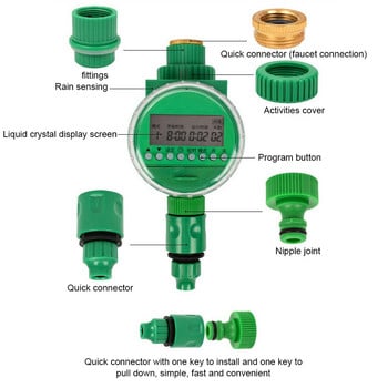 Χρονοδιακόπτης νερού μικρού μεγέθους Ηλεκτρονική συσκευή άρδευσης Ελεγκτής άρδευσης Αξεσουάρ κηπουρικής Αξεσουάρ φύτευσης