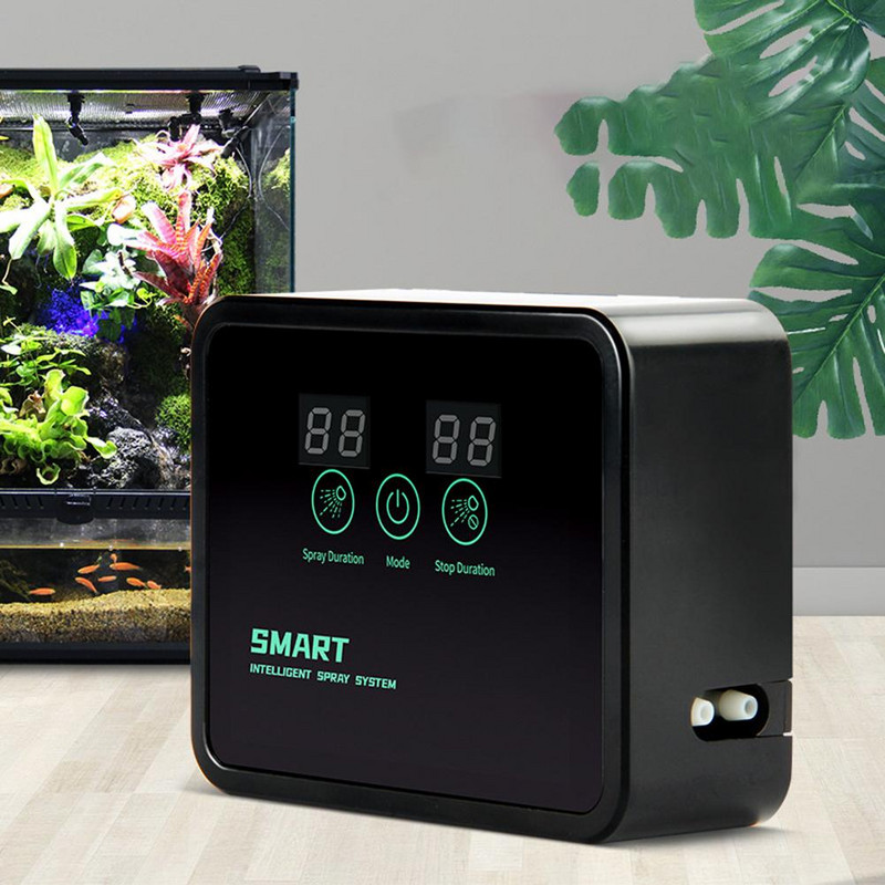 Kit de control al sistemului de pulverizare atomizor pentru reptile Umidificator de plantă cu sincronizare inteligentă Pădure tropicală de ceață automată
