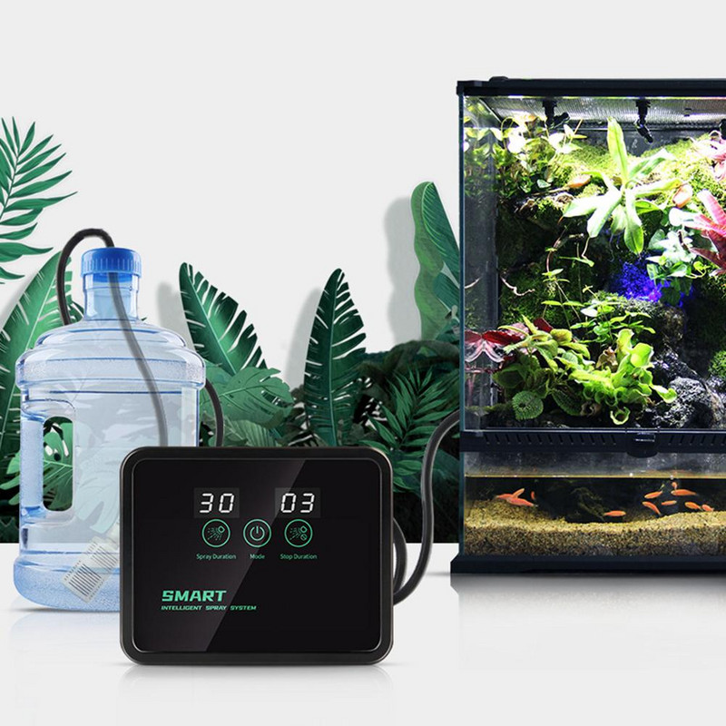 Kit de control al sistemului de pulverizare atomizor pentru reptile Umidificator de plantă cu sincronizare inteligentă Pădure tropicală de ceață automată