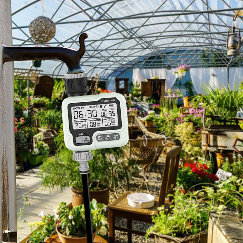 Nagy képernyős automatikus időzítésű öntöző kültéri öntözés teljesen állítható program öntözőrendszer öntözés intelligens vezérlő