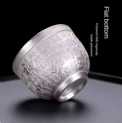 Master Cup Сребърна чаша за чай Единична чаша Керамична чаша за чай 999 Чаша за вино Чаша за чай Кунг-фу купа бизнес подарък позлатена сребърна чаша за чай