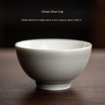 Jégszürke mázcsésze Japán stílusú, kézzel készített kerámia Kung Fu teáscsésze teáscsésze Otthoni tálak Mesterpohár csésze teáscsészék Kis kerámia csészék