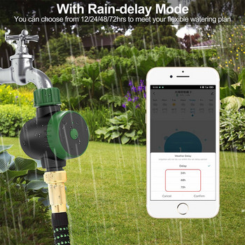 ΝΕΟ έξυπνο χρονοδιακόπτη νερού κήπου IP55 Βαλβίδα ελεγκτή αυτόματης άρδευσης με σταγόνες Bluetooth/Wifi Χρονισμός συσκευής ποτίσματος