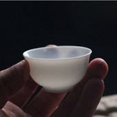 6db/tétel 40ml kínai vékony kung fu teáscsésze készlet Kerámia csészék Fehér teás tál teaszertartáshoz Chaozhou teáscsésze