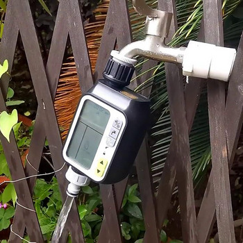Градински таймер за вода Автоматичен контролер за напояване Таймер за маркуч със сензор за дъжд 3-инчов LCD екран Кран Система за напояване